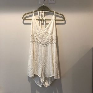 White crochet romper